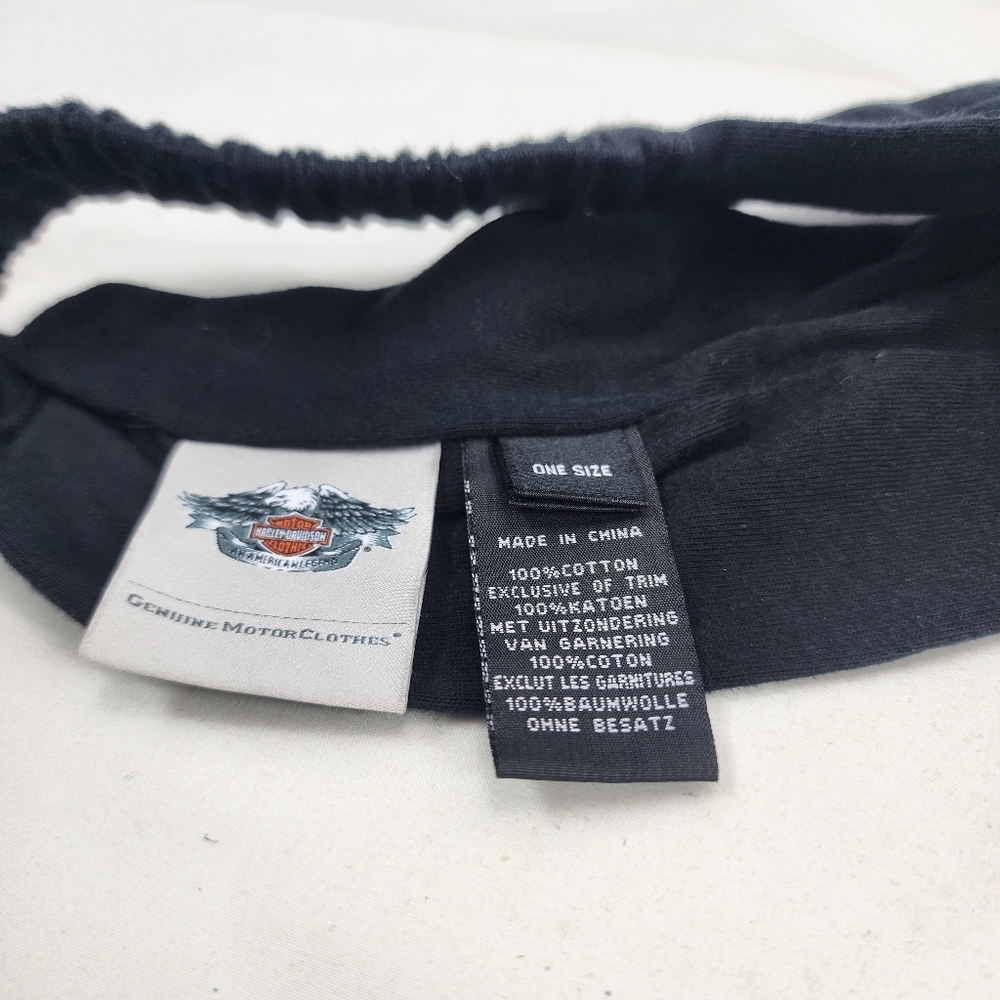 Harley Davidson Leather Pony Tail Holder and Headband Bundle - Picture 7 of 8